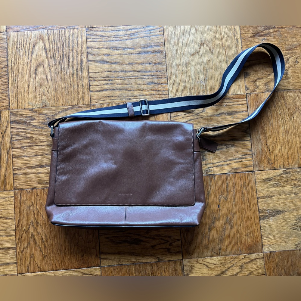 Men’s Charles Coach messenger bag Tan